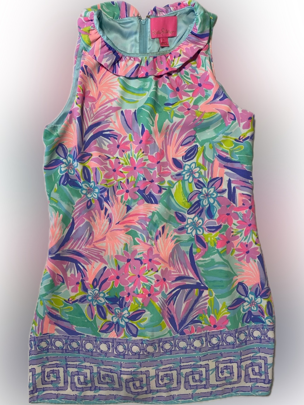 Lilly Pulitzer Sleeveless Floral Shift Dress with built in shorts